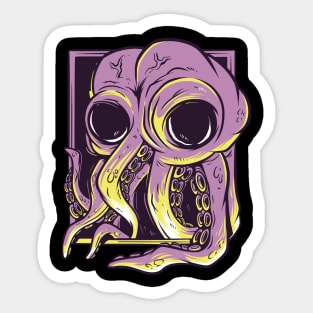 Cute but Creepy Octopus Sticker